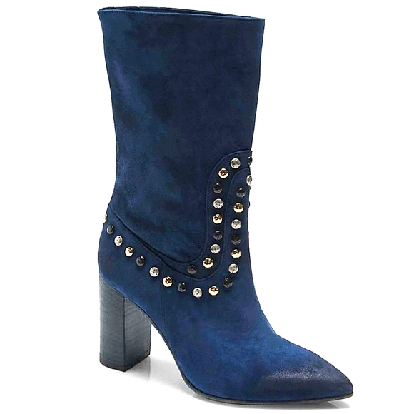 🍒NIB🍒 FREE PEOPLE WESTERN STUDDED SUEDE BOOTS - Picture 5 of 14